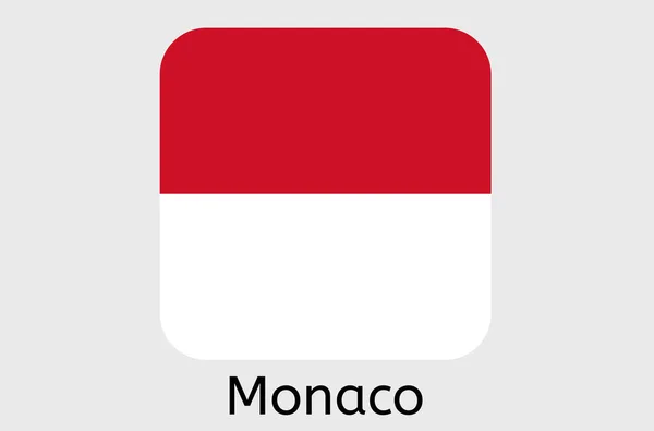 Monaco Land Flagga Ikon Monacan Flagga Vektor Illustration Monegasque — Stock vektor