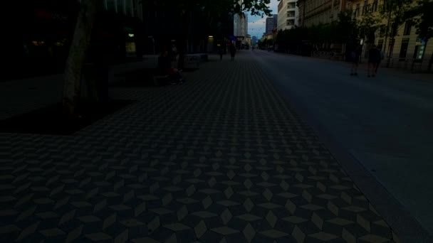 Shadows Silhouettes Night Street — ストック動画