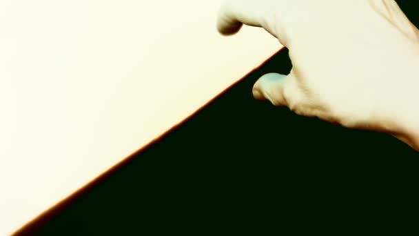 Hand Trying Merge Darkness Light Together Symbolic Symbolism — Stockvideo