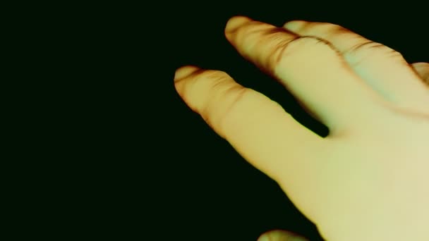 Hand Trying Merge Darkness Light Together Symbolic Symbolism — Video Stock
