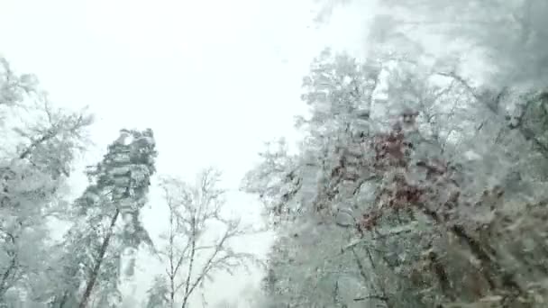 Observando Helada Marea Del Invierno — Vídeo de stock