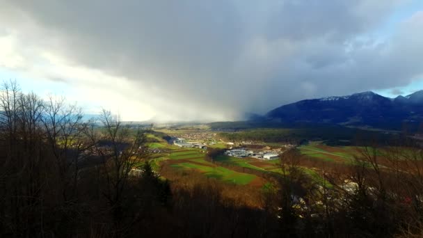 Paesaggio Montano Con Cielo Nuvoloso — Video Stock