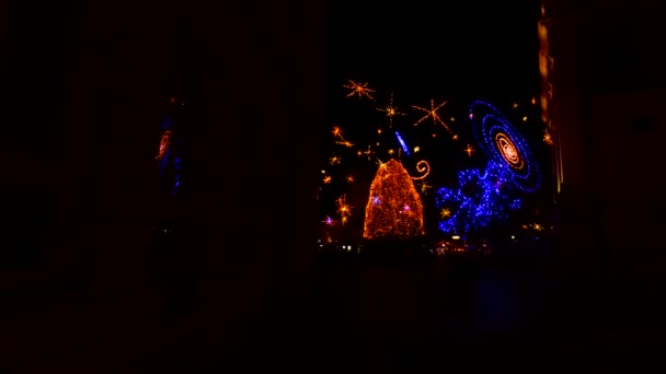 Ljubljana Capital Slovenia December 2017 City Preparing New Years Holidays — Videoclip de stoc