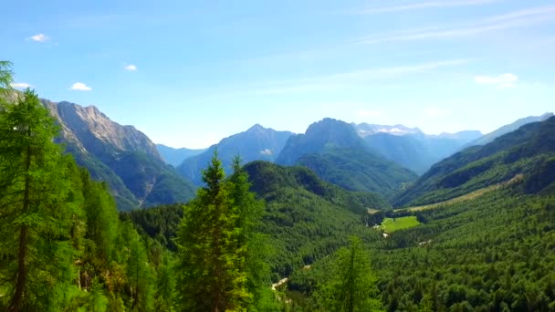 Krásný Den Nebezpečné Hory Stezka Silnice Příroda — Stock video