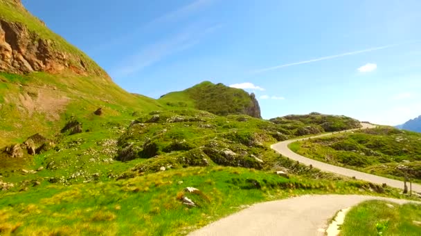 Bella Giornata Montagne Pericolose Sentiero Strada Natura — Video Stock