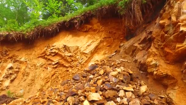 Big Debris Rocks Forest — Stockvideo