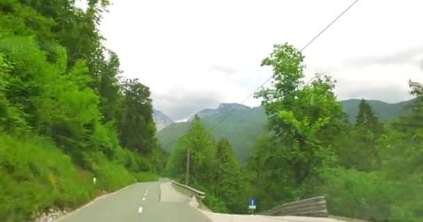 Roof View Car Running Mountain Road High Pace — Video