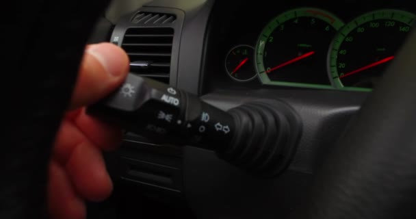 Observing Turning Car Lights — Video Stock