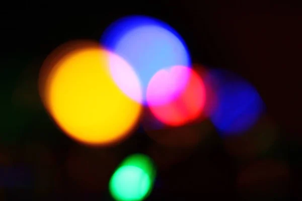 Αφηρημένη Νύχτα Έντονα Χρωματιστά Φώτα Οδηγεί Δεν Είναι Συγκεντρωμένο Αποσυγκεντρωμένος — Φωτογραφία Αρχείου