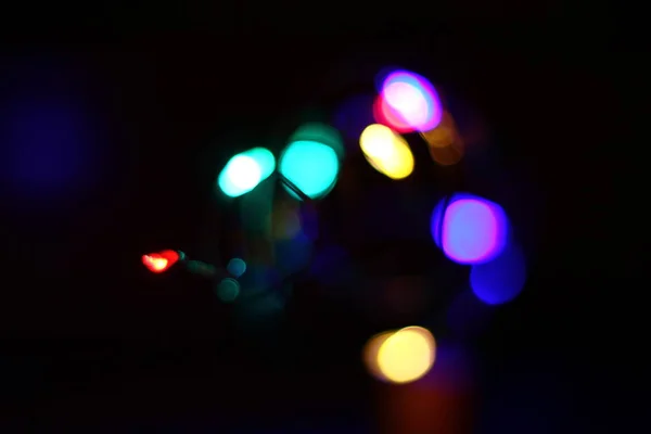 Streszczenie Nocy Żywe Kolorowe Światła Prowadził Nieostre Rozkojarzony Miękkie Kolorowe — Zdjęcie stockowe