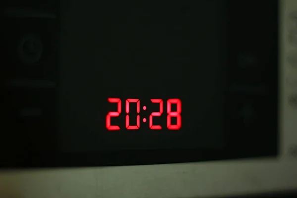Red Digital Clock Black — Fotografia de Stock