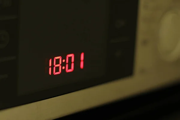 Red Digital Clock Black — Stock Photo, Image