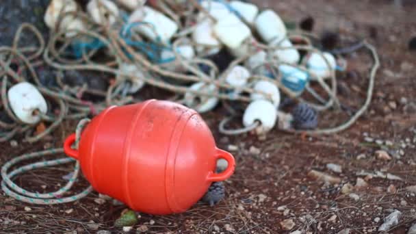 Part Sea Marking Shore Sea Buoy — Vídeo de Stock