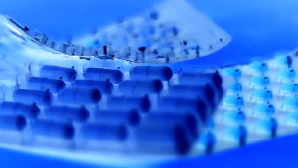 Emballage Pilules Sur Clip Fermeture Tablette Médecine Pharmacie Médicament Sévices — Video