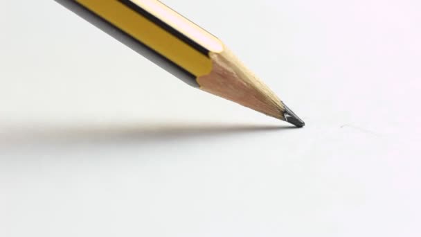 Having Nothing Pointing Pencil Tip White Paper Boring Day Boring — Vídeo de Stock