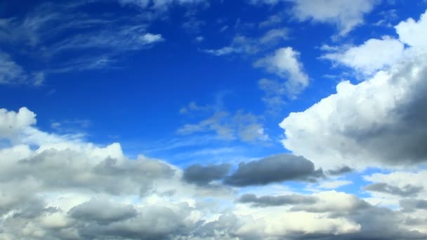 Hermoso Cielo Con Nubes Fondo Naturaleza — Vídeos de Stock