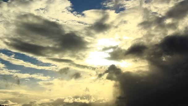 Красивое Небо Облаками Природный Фон — стоковое видео