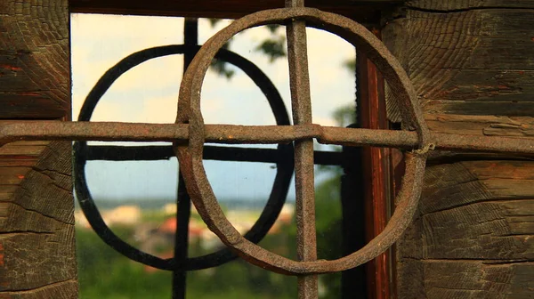 Old Rusty Bars Window — Stok fotoğraf