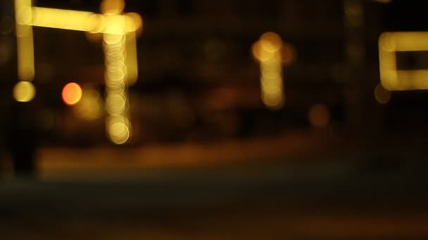 Abstrakte Lichter Draußen Bei Feiertagen — Stockvideo