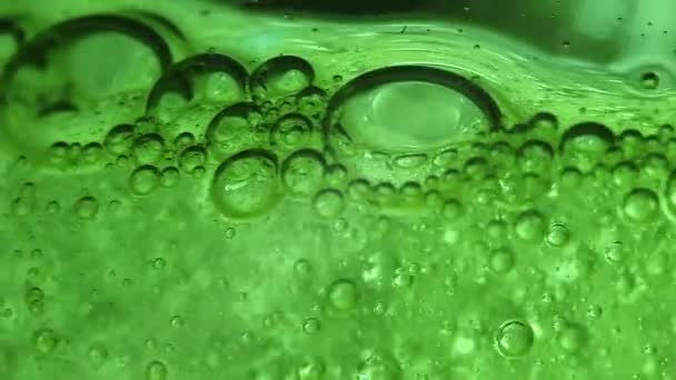 气泡在凝胶中产生和移动 超级宏卡 — 图库视频影像