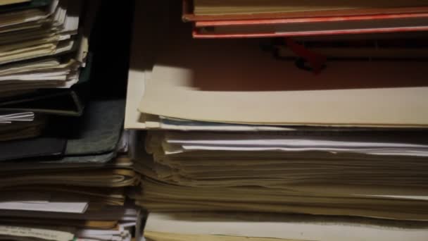 Stocks Documents Dans Les Archives — Video