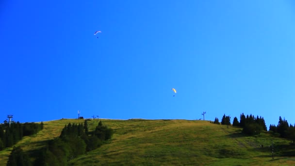 Skigebied Zomer Geen Sneeuw Winter Mild Milieuzorg Volle Schaal — Stockvideo