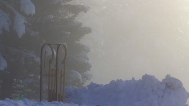 山の霧と霧の日 — ストック動画