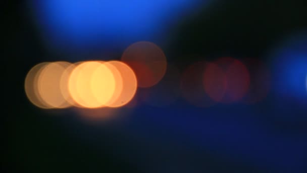 Luces Abstractas Del Tráfico Nocturno — Vídeo de stock