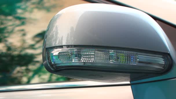 Αναβοσβήνει Φώτα Ενός Αυτοκινήτου — Αρχείο Βίντεο