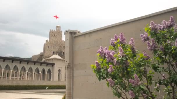 Jardin du château de Rabati château médiéval complexe à Akhaltsikhe, Géorgie. Château de Lomisa — Video