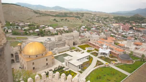 Akhaltsikhe, 조지아에서 Ahmediye Mosquein에 Jakeli 성곽에서 보기. Lomisa 성 또는 Rabati 성 콤플렉스 — 비디오