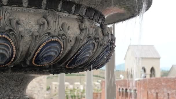Fountain in the Baroque style in Europe — Stock Footage Fountain in the Baroque style in Europe Video Clip