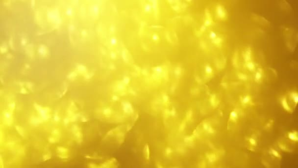 Resumen Golden Sparkles Bokeh Background (en inglés). Textura de oro azul de lujo. La Superficie Dorada Brilla sobre la Luz de Mil Luces. Enfoque Zoom. Fondo festivo. Fondo de Navidad — Vídeo de stock