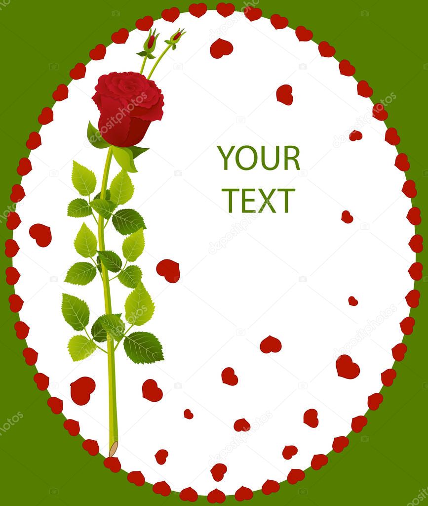 Greeting card red roses