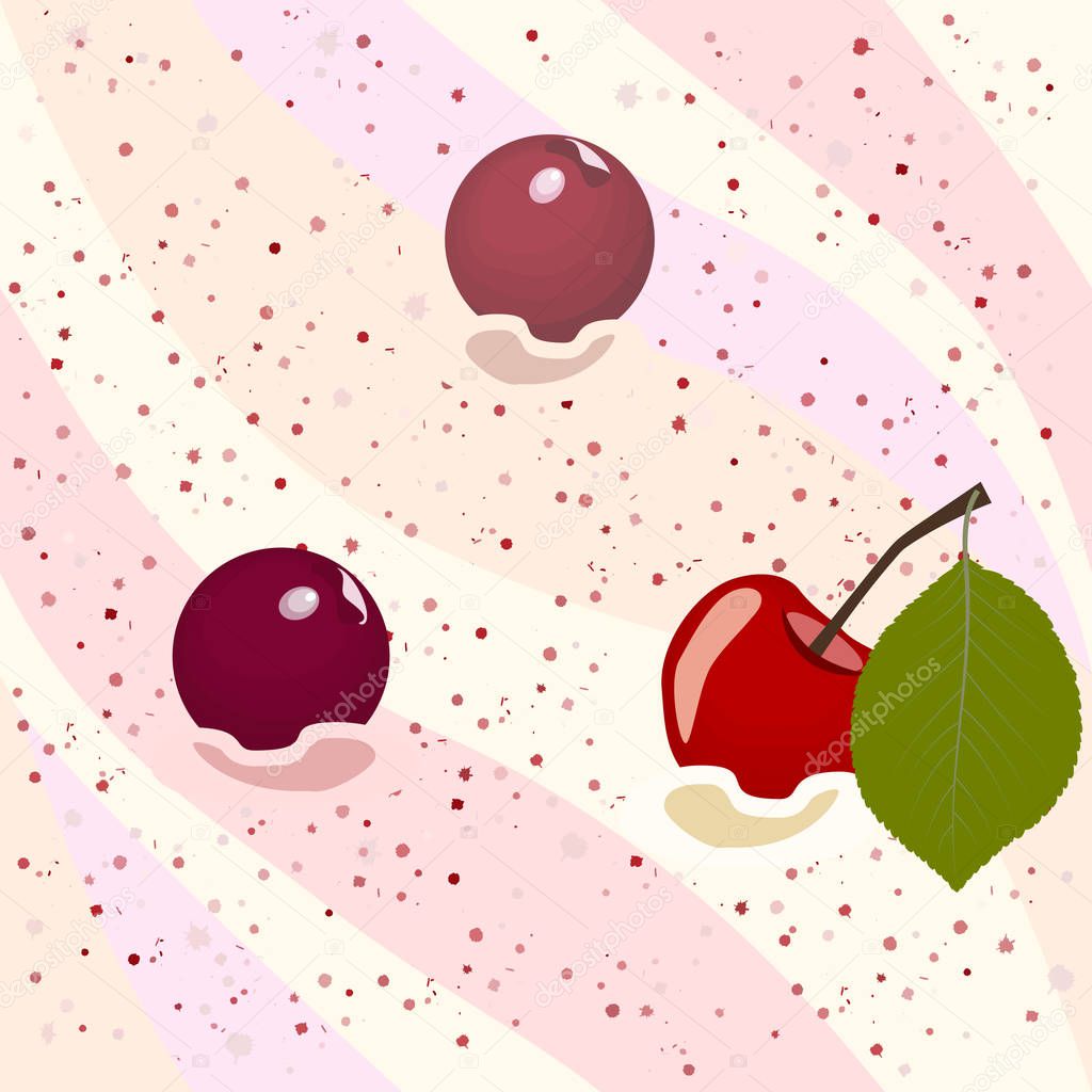 Seamless pattern cherry mousse