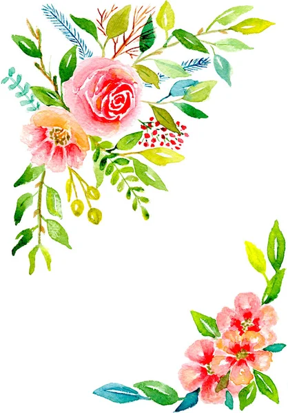 Картка рожеві квіти — стокове фото