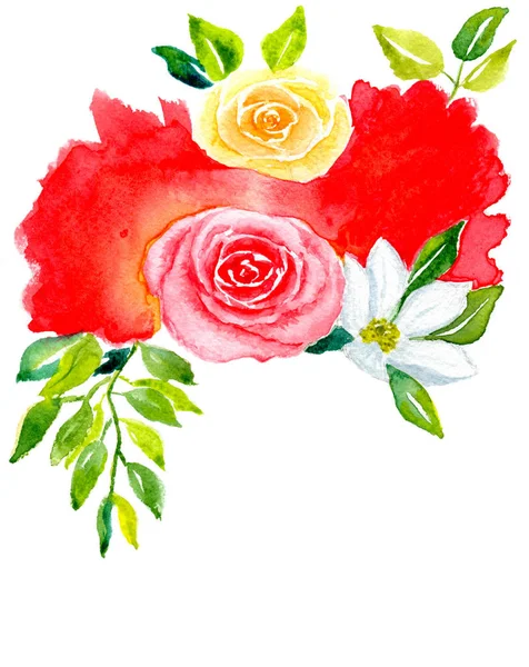 Розы на красном — стоковое фото