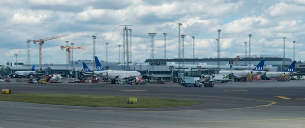 Aerolíneas Sas Terminal Kastrup Aeropuerto Copenhague Dinamarca — Foto de Stock