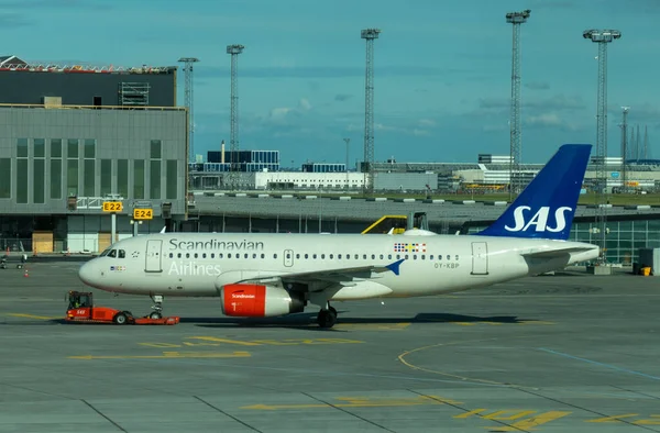 Kopenhag Havaalanı Kastrup, Danimarka 'dan SAS uçağı..