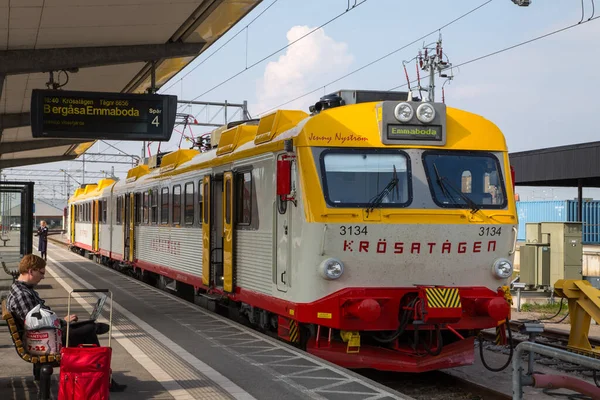 Karlskrona, Blekinge, İsveç 'teki tren istasyonunda..