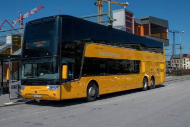 Lund, Skane, İsveç 'teki merkez istasyonun dışındaki durakta..