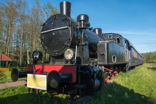 Trens Antigos Uma Ferrovia Abandonada Bialowieza Perto Fronteira Bielorrussa Leste — Fotografia de Stock