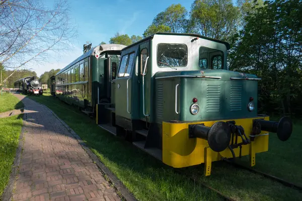 Trens Antigos Uma Ferrovia Abandonada Bialowieza Perto Fronteira Bielorrussa Leste — Fotografia de Stock