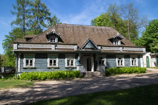 Ouder Gebouw Met Museum Nationaal Park Bialowieza Het Oosten Van — Stockfoto