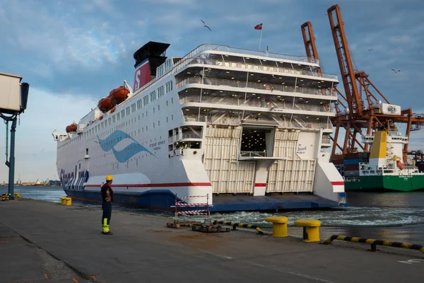 Zweedse Veerboot Stena Spirit Arriveert Haven Van Gdynia Polen — Stockfoto
