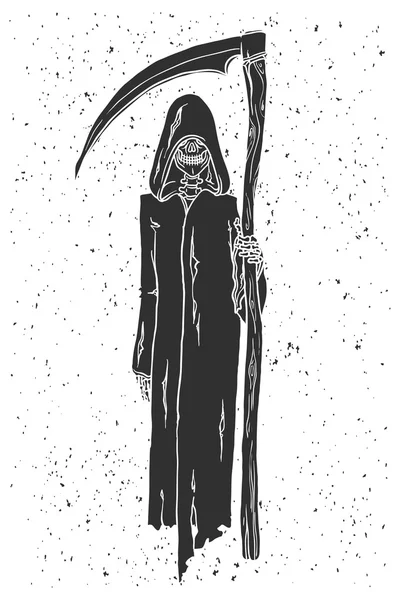 Hand drawn Grim reaper — Stock Vector