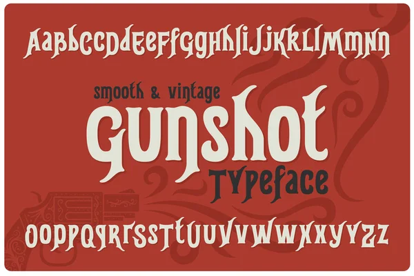 Fonte Gunshot Typeface —  Vetores de Stock