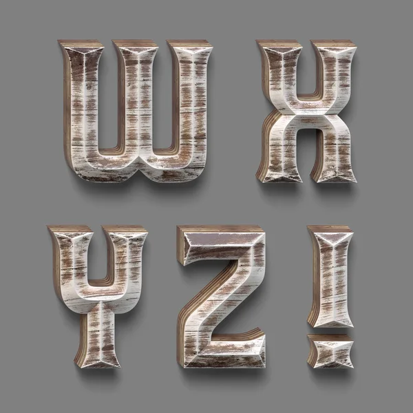 세 나무 양식된 글꼴 — 스톡 사진