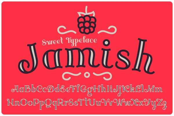 Tipo de letra brillante jamish — Archivo Imágenes Vectoriales