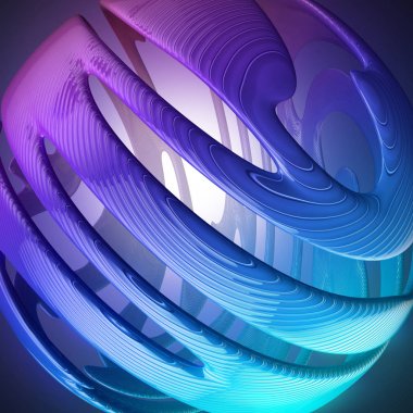 pürüzsüz parlak renkler ile soyut Küre